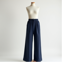 Wide-Leg Trousers with Elastic Waist
