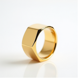 Gold-Plated Stackable Rings in Geometric Shape