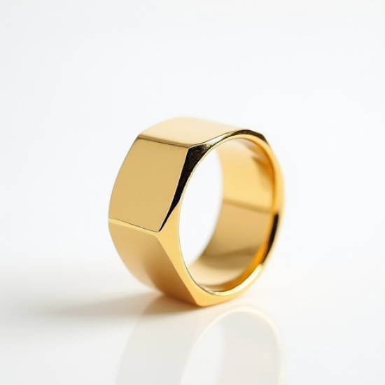 Gold-Plated Stackable Rings in Geometric Shape