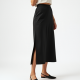 Cropped Midi Skirt with Side Slit