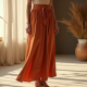 Wrap Maxi Skirt with Side Slit