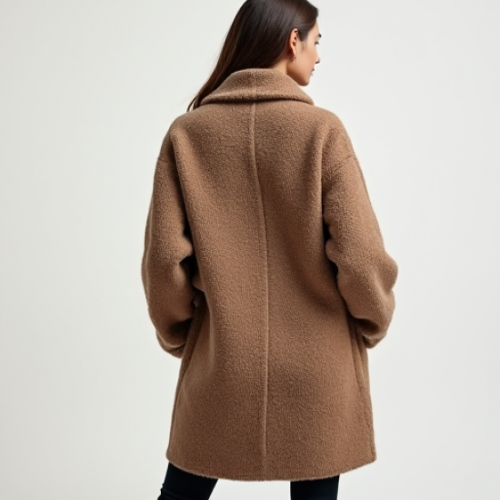 Oversized Cardigan Coat in Earth Tones