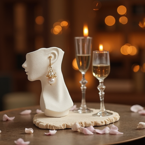 Pearl Accent Drop Earrings with Freshwater Pearl