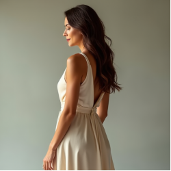 Vintage Wrap Dress with Slit Detail