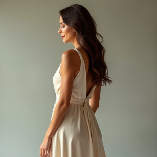 Vintage Wrap Dress with Slit Detail