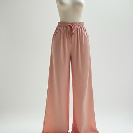 Wide-Leg Wide-Leg Pants in Pastel Color
