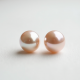 Pearl Accent Pearl Stud Earrings with Freshwater Pearl