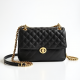 Quilted Chain Shoulder Bag with Gold Chain