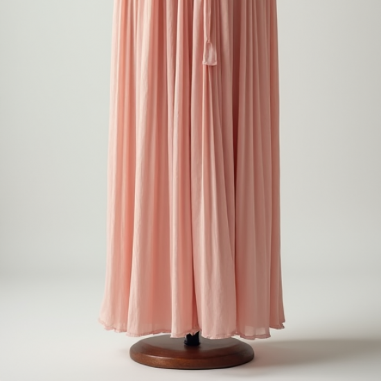 Pleated Wrap Dress in Pastel Shades