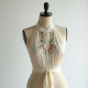 Embroidered Halter Neck Top with Puff Sleeves