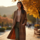 Plaid Duster Coat in Earth Tones