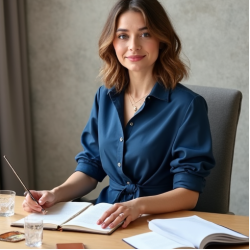 Button-Down Button-Up Shirt with Tie Front