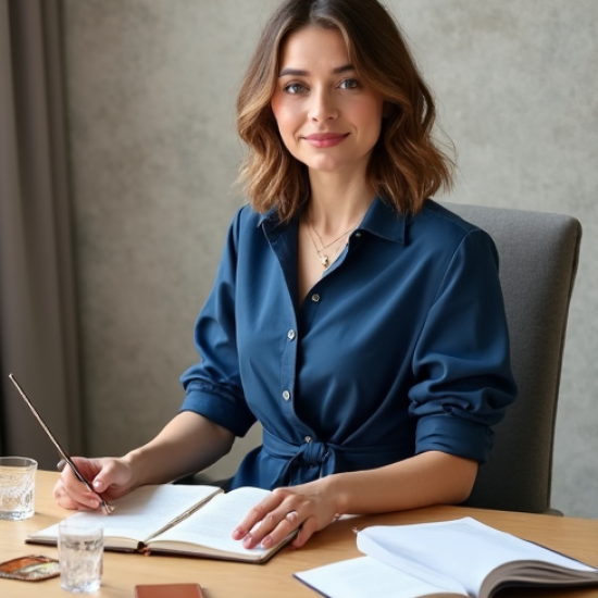 Button-Down Button-Up Shirt with Tie Front