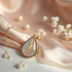 Enamel Drop Earrings in Opal Tint
