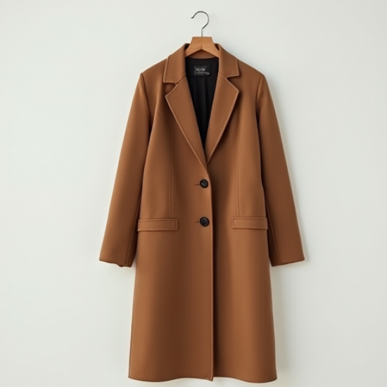 Tailored Duster Coat with Notch Lapel