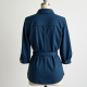 Button-Down Button-Up Shirt with Tie Front