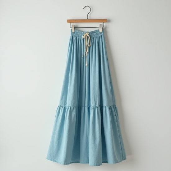 Casual Maxi Skirt in Pastel Color