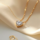 Dainty Pendant Necklace with Heart Motif