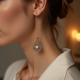 Vintage-Inspired Drop Earrings in Antique Finish