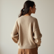 Knitted Knit Sweater Top in Solid Neutral