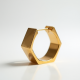 Gold-Plated Hoop Earrings in Geometric Shape