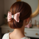 Satin Hair Bow Clip with Bow Accent