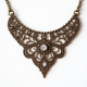 Vintage-Inspired Choker Necklace in Antique Finish