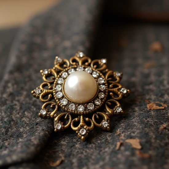 Statement Statement Brooch in Antique Finish