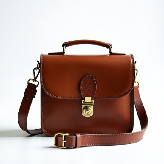 Vintage Saddle Bag with Twist Lock