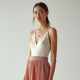 Satin Maxi Skirt in Pleated Satin