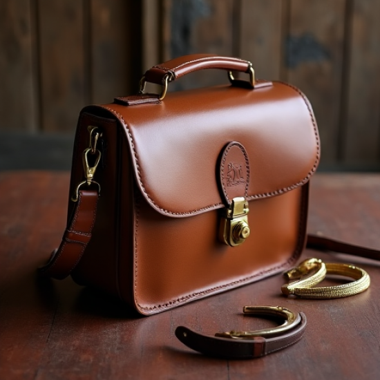 Vintage Saddle Bag with Twist Lock