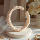 Pearl-Decorated Pearl Headband with Pearl Strap