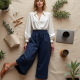 Wide-Leg Trousers with Elastic Waist