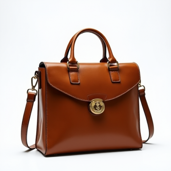 Vintage Shoulder Bag with Twist Lock