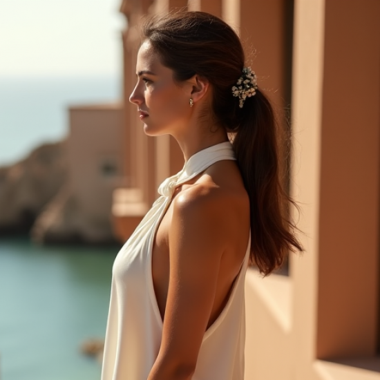 Chic Halter Neck Top with Bow Detail