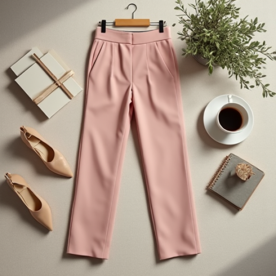 Tailored Trousers in Pastel Color