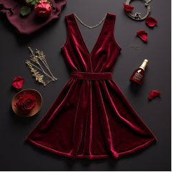 A-Line A-Line Party Dress with V-Neckline