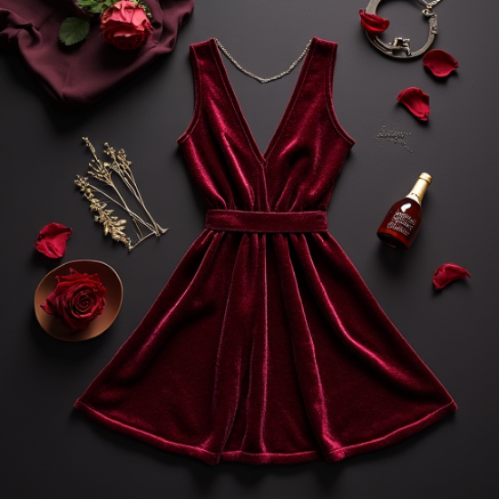 A-Line A-Line Party Dress with V-Neckline