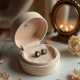 Vintage-Inspired Pearl Stud Earrings in Antique Finish