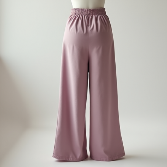 Wide-Leg Trousers in Pastel Color