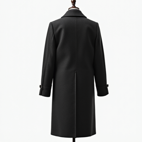 Wool Blend Overcoat with Belt Closure