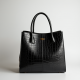 Faux Leather Tote Bag in Crocodile Pattern