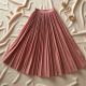 Pleated Pleated Skirt in Pleated Satin