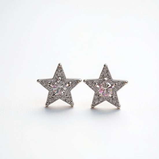 Delicate Drop Earrings with Star Pendant