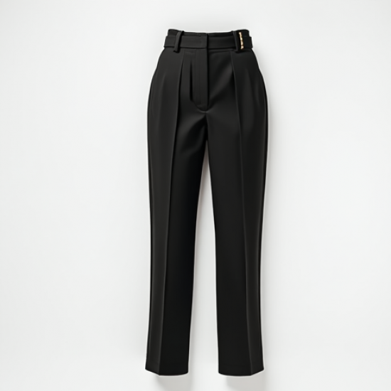 Tailored Paperbag Pants with Matching Belt