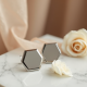 Silver-Tone Hoop Earrings in Geometric Shape