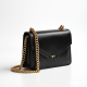 Chain-Strap Chain Shoulder Bag with Gold Chain
