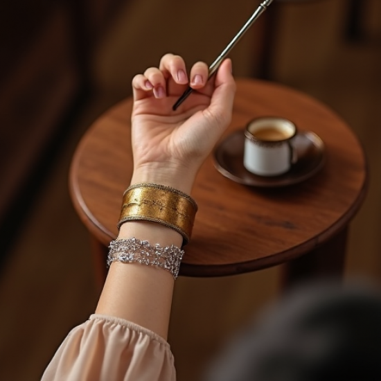 Textured Cuff Bracelet in Antique Finish