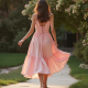 Tiered Tiered Midi Dress in Pastel Shades