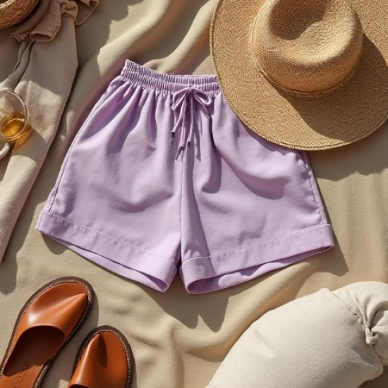 Linen Linen Shorts in Pastel Color